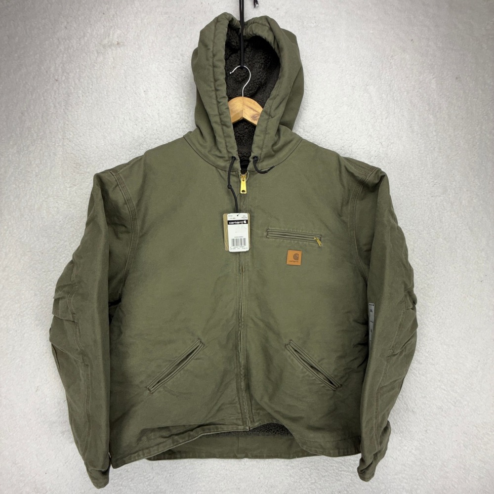Carhartt Sierra Jacket Sherpa Lined Mens 2XL J141 ARG Army Green NWT